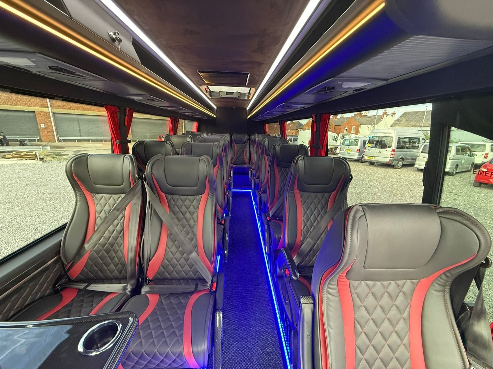Executive coach interior, luxury seating